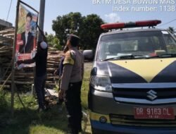 Polsek Sekotong, Lombok Barat Lakukan Penertiban Alat Peraga Kampanye dalam Pendampingan Pilkades