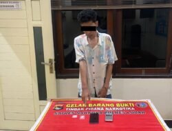 Tim Opsnal Polres Lombok Barat Berhasil Tangkap Pelaku Penyalahgunaan Narkotika Jenis Sabu di Dusun Grepet