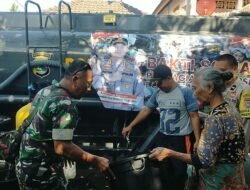 Babinsa dan Polresta Mataram Bersinergi Distribusikan Air Bersih di Dusun Nurbaye Gawah, Lombok Barat