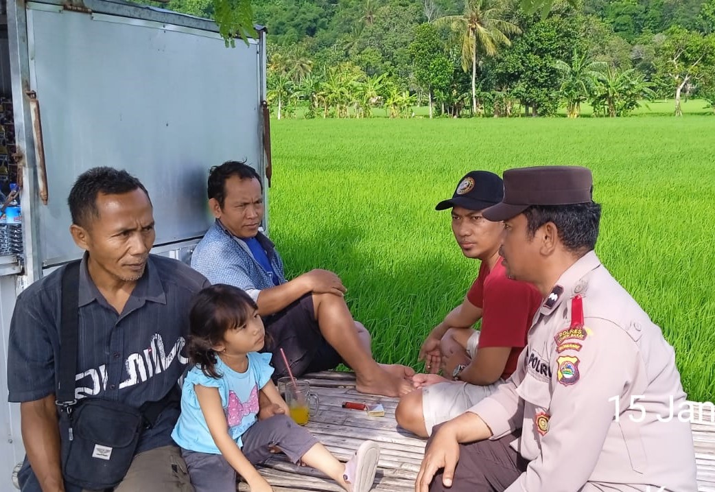 Polres Lombok Barat Himbau Warga Mesanggok Jaga Kamtibmas Jelang Pemilu 2024