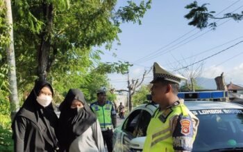 Patroli Sore Sat Lantas Polres Lombok Barat Ciptakan Kamseltibcarlantas Jelang Pemilu 2024