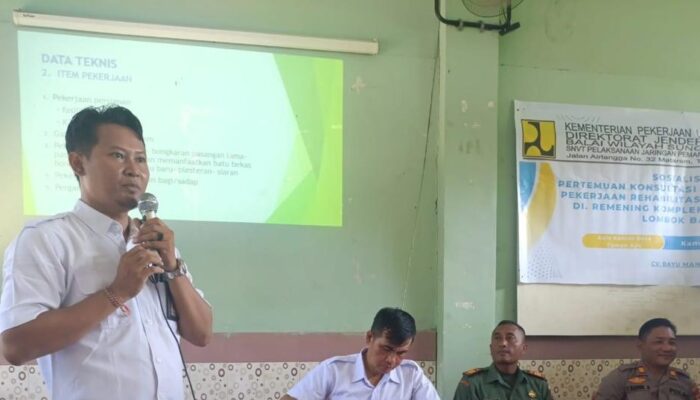 BWS NT 1 Targetkan Rehabilitasi Irigasi Remening Selesai Tepat Waktu