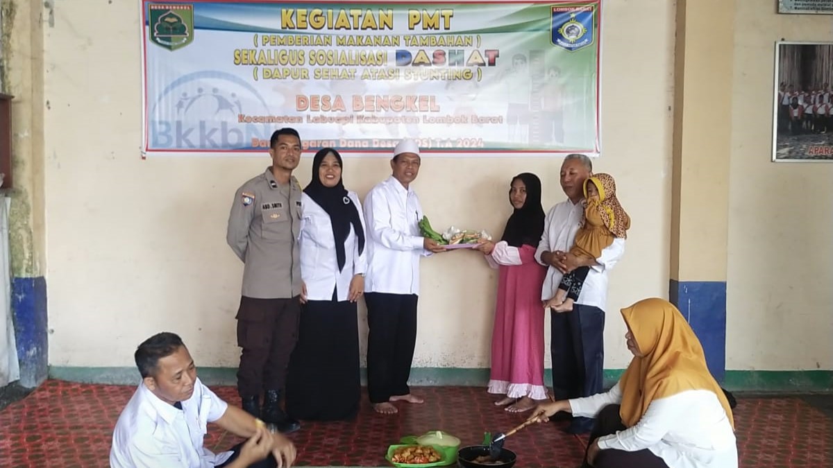 Pembagian PMT Sukses Digelar di Desa Bengkel