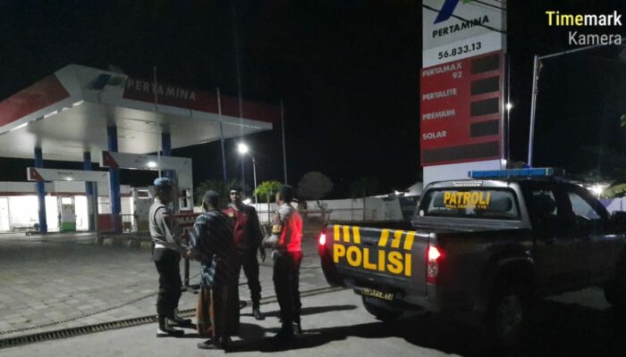 Polsek Sekotong Gencarkan Patroli Blue Light di SPBU, Perkuat Keamanan Objek Vital