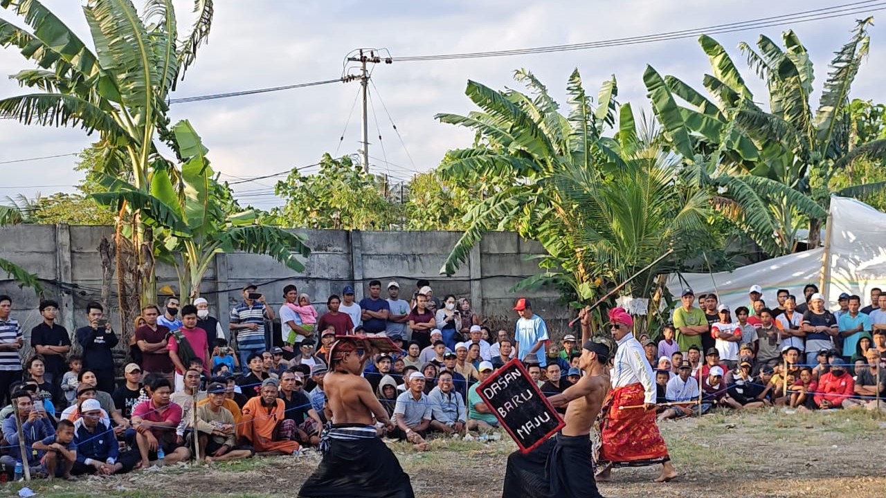 Final Peresean Belet Betatu Saling Kemos Jilid II Meriah di Lombok Barat