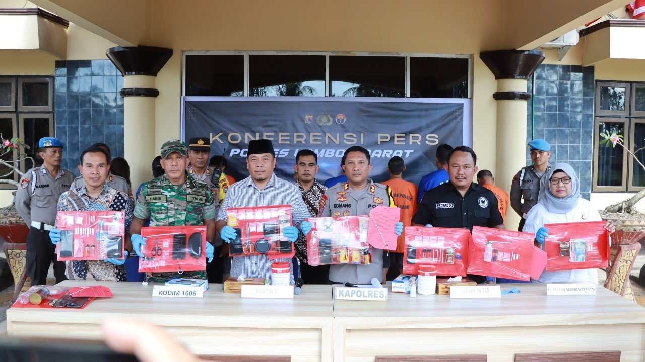 Polres Lombok Barat Berhasil Sita 53,66 Gram Sabu dalam Operasi Antik Rinjani 2024