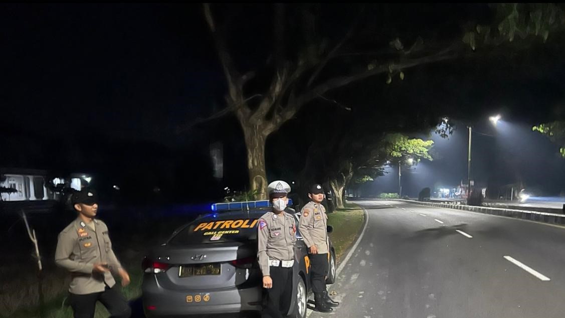 Polsek Kediri Gencar Patroli Malam, Cegah 3C dan Balap Liar di Jalur BIL