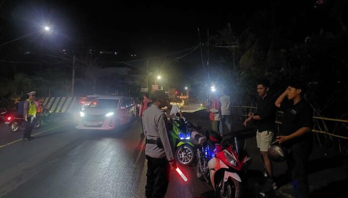 Polsek Batulayar Tertibkan Knalpot Brong di Senggigi, 4 Kendaraan Diamankan