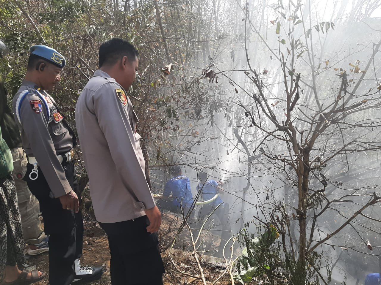 Puntung Rokok Picu Kebakaran Lahan di Lombok Barat, Warga dan Petugas Berjibaku Padamkan Api