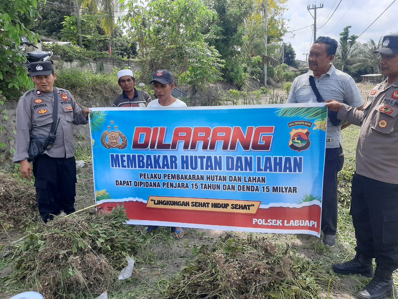 Polsek Labuapi Gelar Patroli Cegah Kebakaran Hutan Masyarakat Dilibatkan!