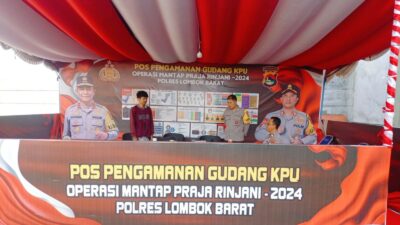 Pengamanan Gudang Logistik KPU Lombok Barat Menjelang Pemilu 2024 Situasi Aman & Terkendali