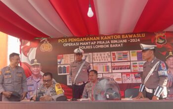 Polres Lombok Barat Perketat Keamanan Pemilu 2024 dengan Patroli Siang di KPU dan Bawaslu