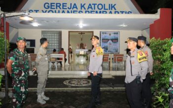 Pastikan Keamanan Misa Natal, Kapolres Cek Sejumlah Gereja di Loteng.