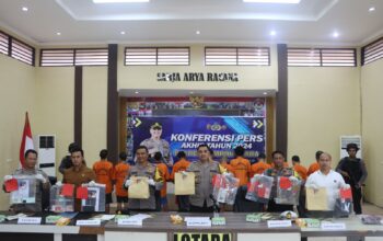 Gelar Konferensi Pers Akhir Tahun 2024, Polres Lombok Utara Paparkan Capaian Kinerja