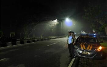 Patroli Dini Hari Polsek Kediri, Jaga Keamanan Bypass dari Begal dan Balap Liar