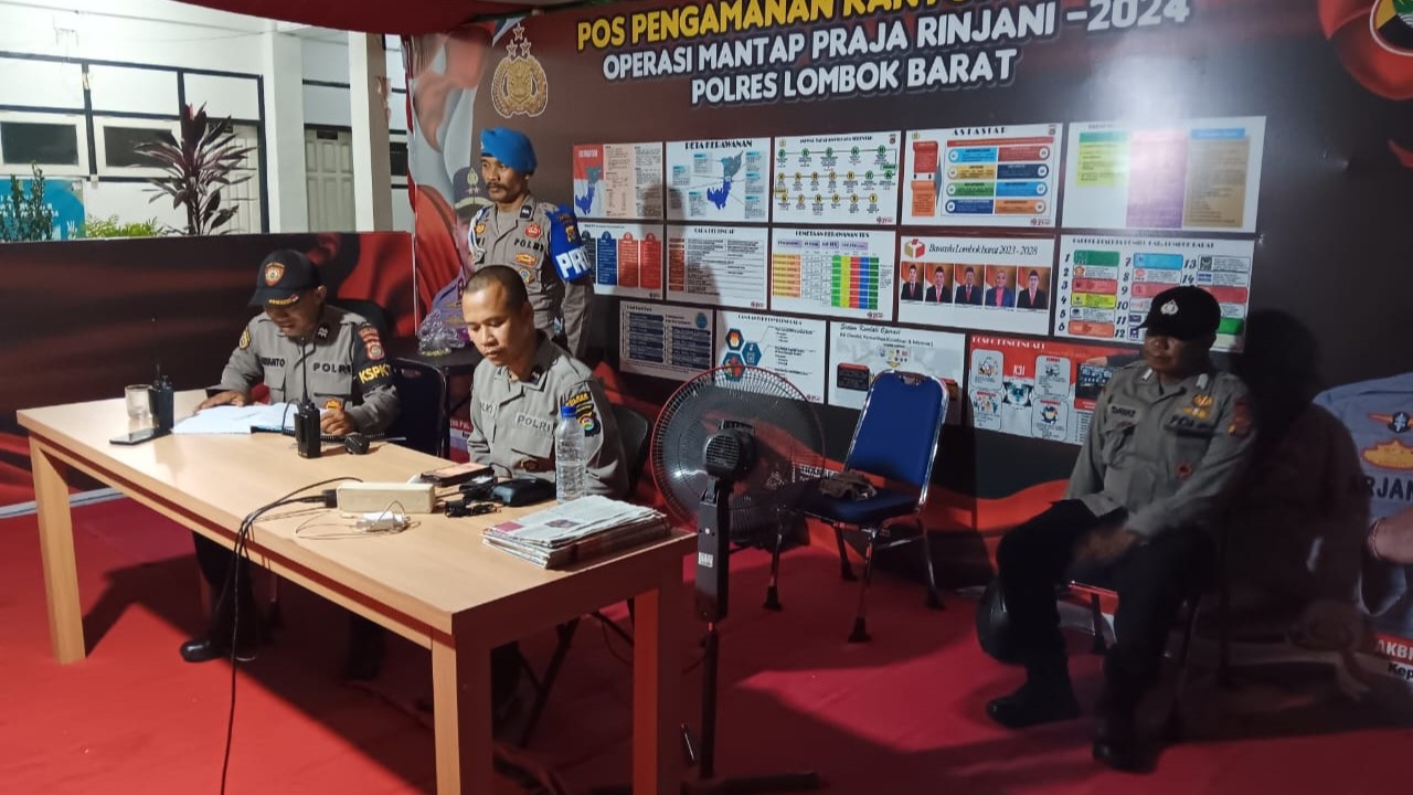 Patroli Malam Polsek Gerung Amankan Lombok Barat Pasca Pleno Pilkada