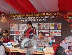 Patroli Preventif Polres Lombok Barat, Sambangi Kantor Bawaslu