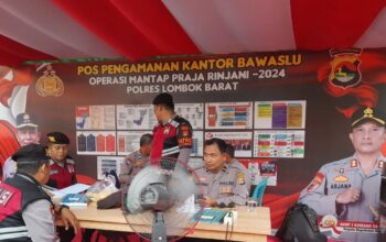 Patroli Preventif Polres Lombok Barat, Sambangi Kantor Bawaslu