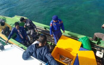 Cegah Pencurian dan Penyelundupan Biota Laut Dilindungi, Sat Polairud Polres Bima Kota dan Tim Gabungan Gelar Patroli