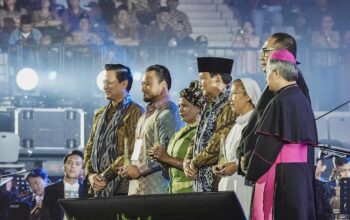 Hadiri Perayaan Natal Nasional, Presiden Prabowo Sampaikan Terima Kasih ke Kapolri & Panglima TNI