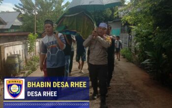 Bhabinkamtibmas Desa Rhee AIPDA Alfian Haris Bantu Pemakaman Warga Binaan