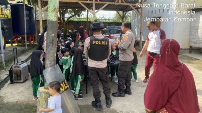 Intip Keseruan Anak TK Belajar Langsung dari Shabara Polres Lombok Barat