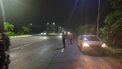 Malam di Banyumulek, Patroli Blue Light Cegah Aksi Kriminal