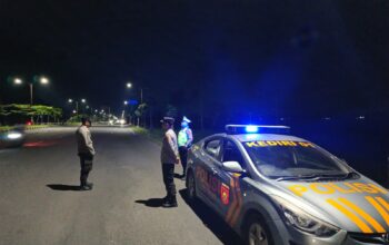 Malam di Bypass BIL Aman Terkendali, Patroli Intensif Polsek Kediri Beri Rasa Aman