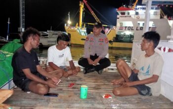 Polsek Kawasan Pelabuhan Laut Bima Laksanakan Cooling System di Areal Dermaga Pelabuhan