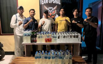 Tim Opsnal Polsek Sape Gagalkan Peredaran Ratusan Botol Miras Beragam Jenis