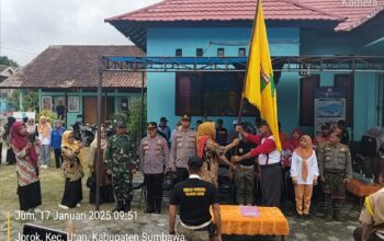 Kirab Panji Lambang Sumbawa, Polsek Jajaran Polres Sumbawa Hadiri & Lakukan Pengamanan Acara