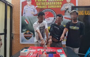 Hendak Transaksi Narkoba, Polres Sumbawa Ringkus 3 Pria Di Maronge