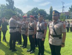 Kapolres Bima Kota Pimpin Serah Terima Jabatan Sejumlah Pejabat Utama Lingkup Polres Bima Kota