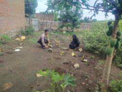 Bhabinkamtibmas Desa Lasi Dorong Pemanfaatan Lahan untuk Ketahanan Pangan