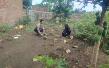 Bhabinkamtibmas Desa Lasi Dorong Pemanfaatan Lahan untuk Ketahanan Pangan