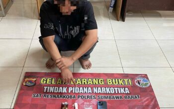 Bawa Sabu 18 Gram, Seorang Pria Dibekuk Tim Opsnal Sat Resnarkoba Polres Sumbawa Barat