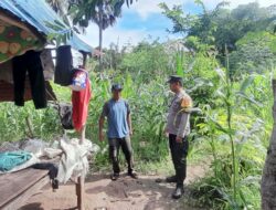 Bhabinkamtibmas Desa Daha Pantau Pengolahan Lahan Pertanian, Dukung Ketahanan Pangan Nasional