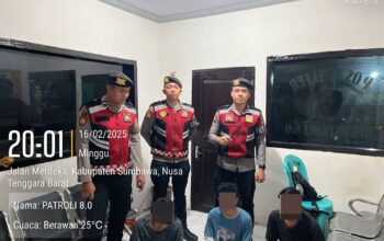 Respon Cepat Unit Patroli Samapta Polres Sumbawa Amankan Sejumlah Remaja Pembuat Keonaran