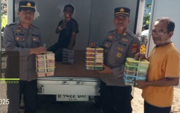 Polres Sumbawa Pantau Launching Program Makan Bergizi Gratis di Kecamatan Lunyuk