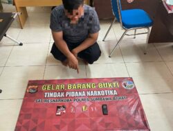 Seorang Residivis Narkoba Diringkus Tim Opsnal Sat Resnarkoba Polres Sumbawa Barat