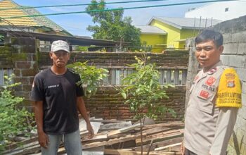 Bhabinkamtibmas Kelurahan Potu Pantau Lahan Pekarangan Klengkeng Warga