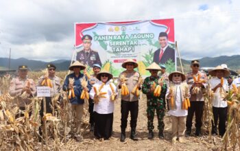 Dukung Ketahanan Pangan Nasional, Polres Sumbawa Gelar Panen Raya Jagung Serentak Tahap I Di Kecamatan Lunyuk