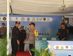 Wadansat Brimob Tinjau Pengamanan di Pelabuhan Lembar Jelang Operasi Ketupat