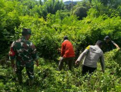 Bhabinkamtibmas Desa Woko Hadiri Gotong Royong Sambut Bulan Suci Ramadhan 1446 H