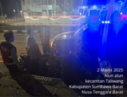 Jamin Kenyamanan di Bulan Ramadhan, Sat Sabhara Polres Sumbawa Barat Tingkatkan Patroli Malam Hari