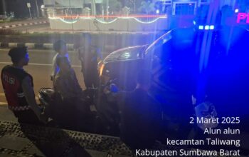 Jamin Kenyamanan di Bulan Ramadhan, Sat Sabhara Polres Sumbawa Barat Tingkatkan Patroli Malam Hari