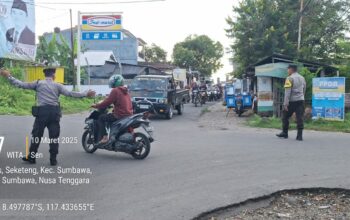 Polsek Sumbawa Laksanakan Pengamanan Ngabuburit Masyarakat Jelang Berbuka Puasa