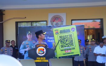 Kapolres Lombok Utara Launching Barcode Layanan Masyarakat