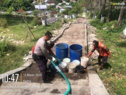 Samapta Polres Sumbawa Berikan Bantuan Air Bersih Untuk Pembangunan Fasilitas Umum di Pemakaman Katolik