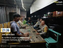 Polsek Alas Barat Gelar Patroli Blue Light Dan Sosialisasi Penolakan Premanisme